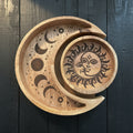 Zweiteiliges Rundes Mond Tablett