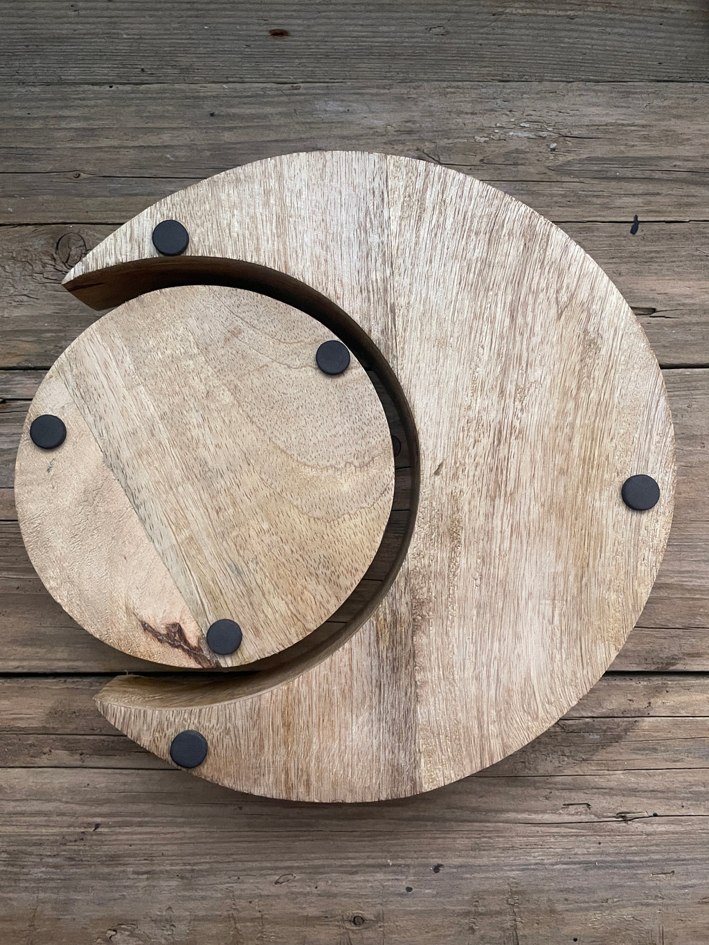 Zweiteiliges Rundes Mond Tablett