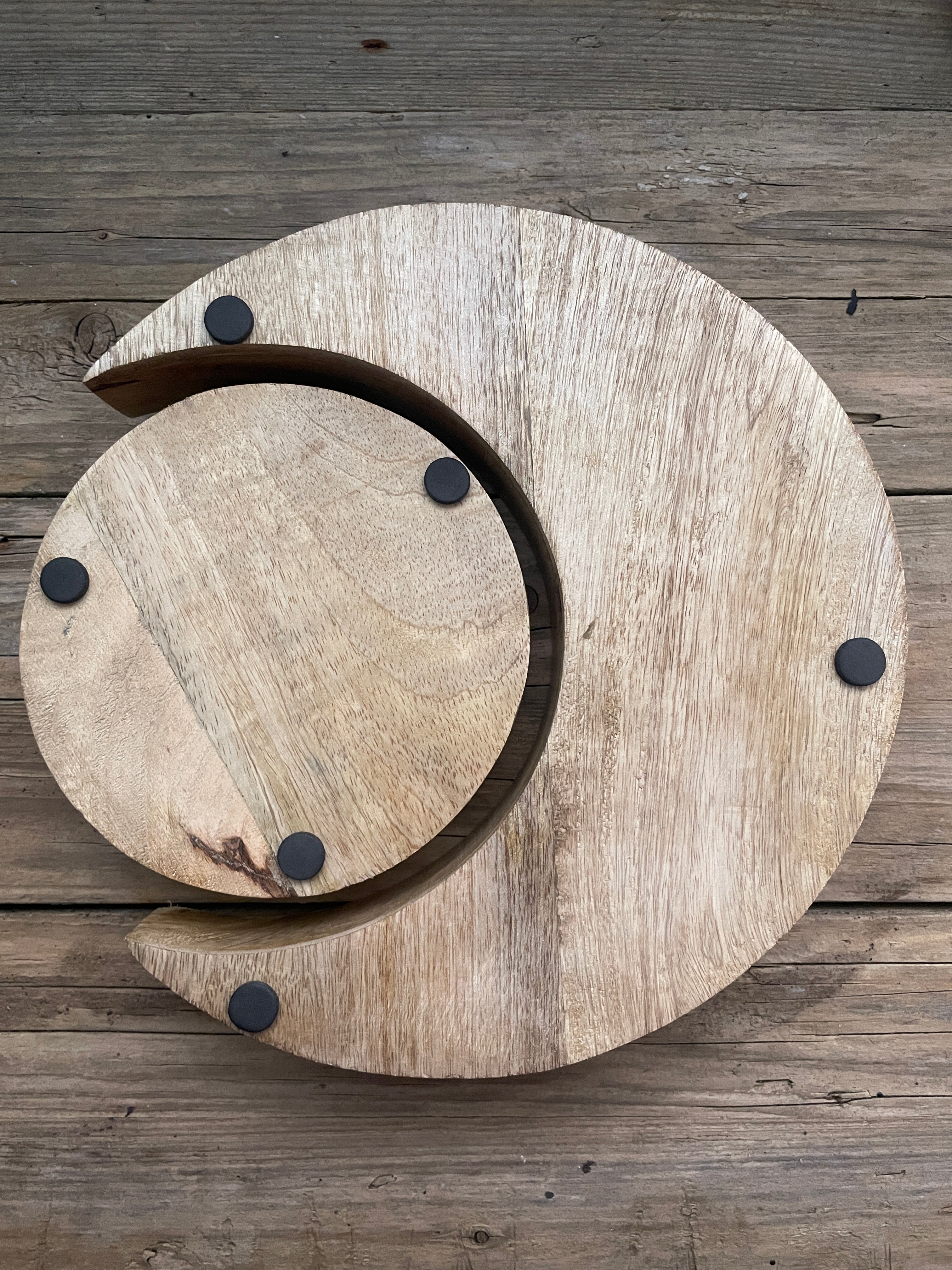 Zweiteiliges Rundes Mond Tablett