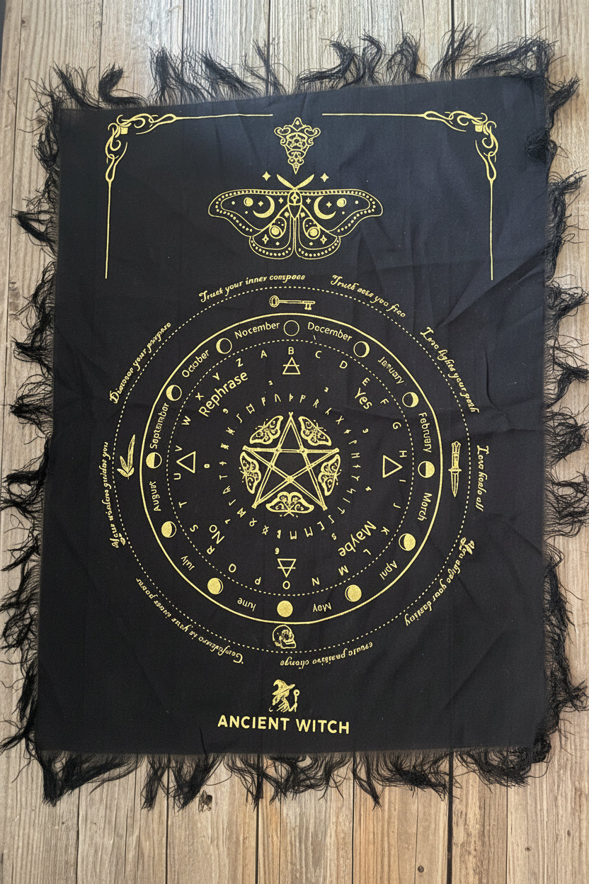 Goldene Motte - Altartuch Schwarz & Gold